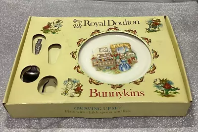 Buy Vintage Royal Doulton Bunnykins Bone China Child's Plate & Spoon • 14£