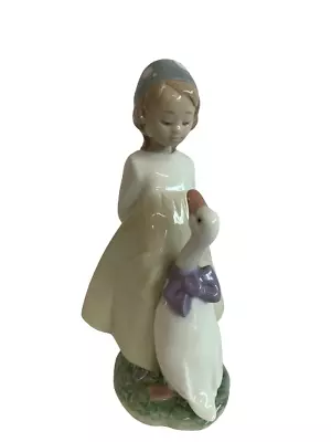 Buy NAO Lladro My Friend Goose 2015 Porcelain Girl With Goose 20cm CHARITY • 130£