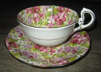 Buy Royal Standard Fine Bone China Tea Cup & Saucer,  Virginia Stock  Floral Pattern • 39.67£