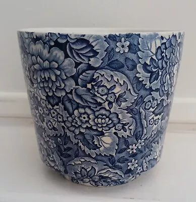 Buy Vintage Enoch Wedgwood Gainsborough Blue Floral Transfer Ware Pot • 15.99£