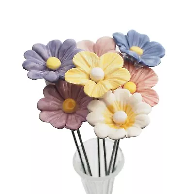 Buy Lot (7) Handmade Porcelain Flower Stems • 51.90£