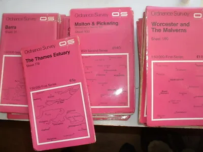 Buy VINTAGE 1970s/80s OS ORDNANCE SURVEY 1:50000 SCALE GB MAPS FIRST /SECOND SERIES  • 0.99£