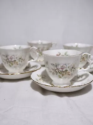 Buy Vintage Royal Albert Haworth Tea Cup Saucer*4 Sets Gainsborough Shape Bone China • 58.88£