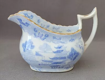 Buy Antique Staffordshire Blue & White Broseley Pattern Creamer C1815-20 • 10£