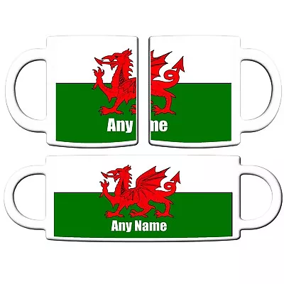 Buy PERSONALISED WALES WELSH FLAG PRINT 11oz CERAMIC MUG TEA CHRISTMAS BIRTHDAY • 9.99£