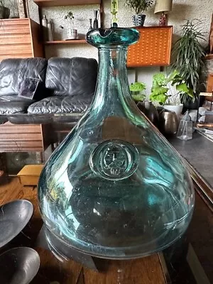 Buy Vintage Holmegaard Turquoise Glass Large Decanter With Viking By Ole Winther • 30£