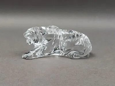 Buy Baccarat France Crystal Crouching Panther Bengal Tiger Glass Figurine 4 1/4  • 90.85£