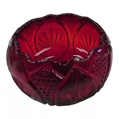 Buy MCM Fenton Amberina Red Rose 4¼  Tall Bowl • 32.61£