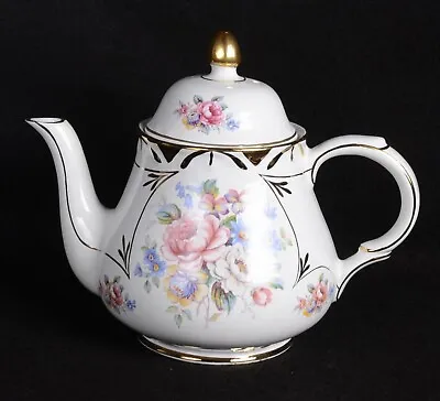Buy Vintage ARTHUR WOOD #5458 Porcelain Floral TEAPOT  7 H X 9 L Stafford England • 34.85£