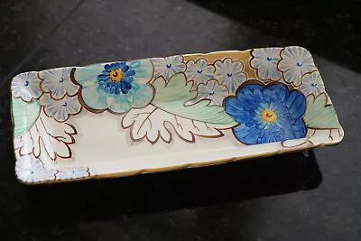 Buy Grays Pottery ART DECO Rectangular Dish - Abstract Floral - Pat. A3884 C.1936 • 22.95£