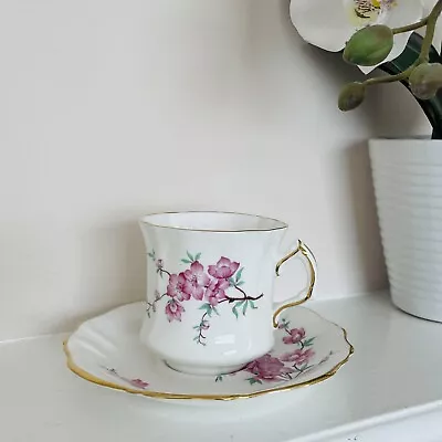 Buy Hammersley Victorian Bone China Tea Cup Saucer Duo Floral Almond Blossom • 14.94£