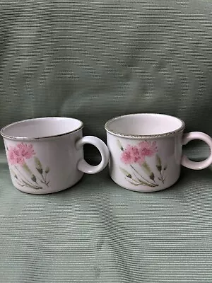 Buy Stonehenge Midwinter Oven To Tableware Cups Set Of 2 Pink Carnation 8.5X 6.5 Cm • 12.99£