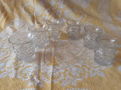 Buy SET OF 6 HEAVY GLASS POSEY POTS ? TUMBLERS ? DESSERT GLASSES ? APPROX 100mm TALL • 10£