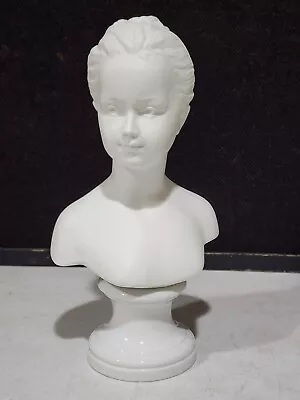Buy Vintage 10  Parian Ware BUST OF A GIRL On Porcelain Base Figurine Stature • 37.27£
