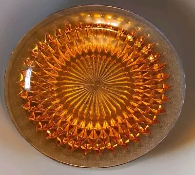Buy George Davidson & Co Amber Glass Plate 10 Inches Diameter  • 10£
