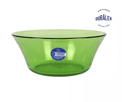 Buy Duralex Lys Green Large Glass Salad Pasta Fruit Bowl 22cm 2.2L • 6.50£