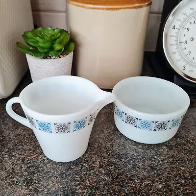 Buy Vintage JAJ Pyrex Chelsea Milk Jug & Sugar Bowl  Vintage English Glassware 1970s • 7.99£