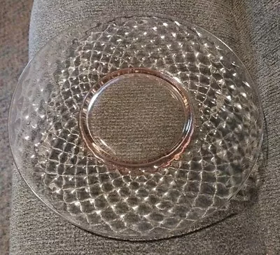 Buy Vintage Pink Depression Glass 8 Inches Round   Plate • 2.80£