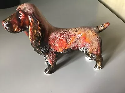 Buy ANITA HARRIS ART POTTERY 11cm MODEL OF AN SPANIEL DOG Signed In Gold On Paws • 40£