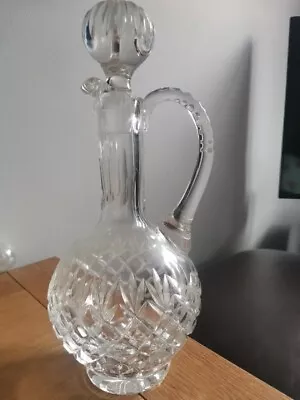 Buy Vintage Cut Glass Decanter With Handle And Stopper • 12£