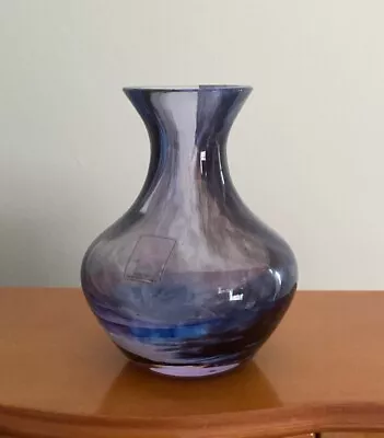 Buy Caithness Glass Ink Blue And White Bud Vase. 4” • 8.50£