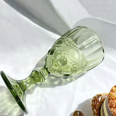 Buy 2pcs Delicate Embossed Elegant Glassware Wine Goblet White Wine Cup Liquor Cup • 25.18£