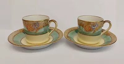Buy Set Of 2 Noritake Japan Art Deco Coffee Cups & Saucers. • 12.99£
