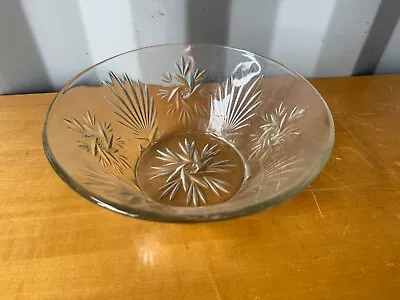 Buy Vintage Clear Cut Glass Trifle Fruit Serving Bowl • 4.99£