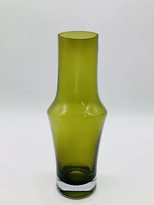Buy Green Glass Vase Tamara Aladin Riihimaki Riihimäen Scandi 1970s Vtg 70s 10  Tall • 32.99£
