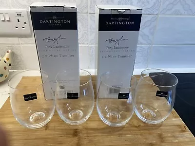 Buy Tony Laithwaite Dartington Crystal Signature Series Wine Tumblers Boxed Set Of 4 • 34.99£