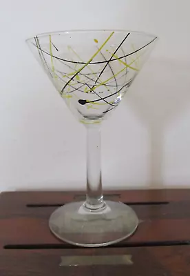 Buy Vintage 1950s Attomic Ware / After Pollock Cocktail Glass • 4.99£