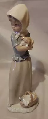 Buy  Lladro NAO Girl Holding Puppy In Blanket  Figurine  Retired  • 23£