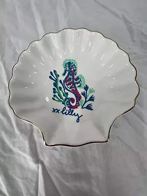 Buy Lilly Pulitzer Ceramic Sea Shell Seahorse Trinket Dish Ocean Themed • 20.49£