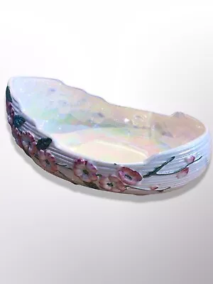 Buy Maling Lustre Ware Boat Shape Vase - Apple Blossom - 26 X 14 Cms, Max 12cm Deep • 19.50£