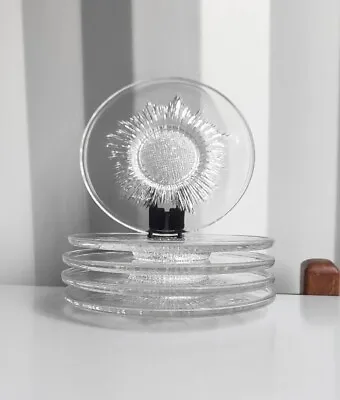 Buy Set Of 5 Vintage Glass Sunflower Side Plates Retro MCM Finnish • 15£