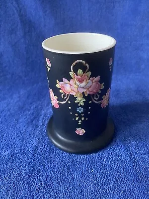 Buy Vintage Porcelain Devonware Fielding Wye Pattern No. 635593 Black 4.5” Vase. • 8£