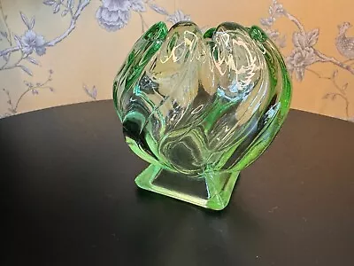 Buy Green Equinox Glass Vase Made In England Art Deco -very Decorative • 29.75£