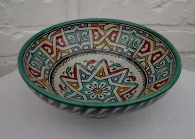 Buy Traditional Hand Painted Ceramic Fruit / Salad Bowl/ Pasta * Fes Pottery • 29.99£