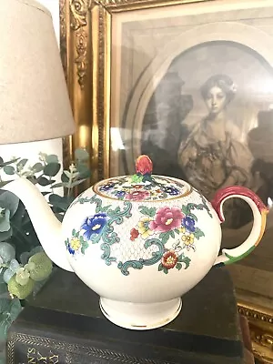 Buy English Teapot Vintage China Royal Cauldon Victoria Pattern • 35£