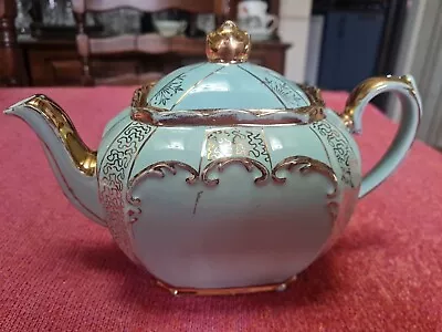 Buy Sadler 1948 Full Size Mint Green  Teapot With Pattern To Gilding  • 50£