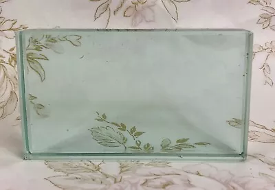 Buy Antique Glass Block Paperweight, Clear Crystal Glass, Bevelled Edge, Rectangle • 29.99£