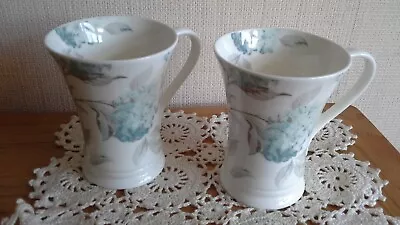 Buy 2 Laura Ashley Hydranga Mugs Blue Tea Coffee Home • 15£