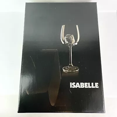 Buy New ISABELLE Bohemia Czech Lead Crystal Vintage Set Of 6 Stemware Wine Glasses • 30.28£