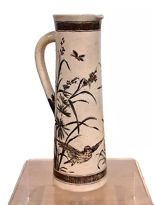 Buy A Stunning And Rare Martin Brothers  Birds Chasing Bugs  Jug By RW Martin. 1888. • 595£
