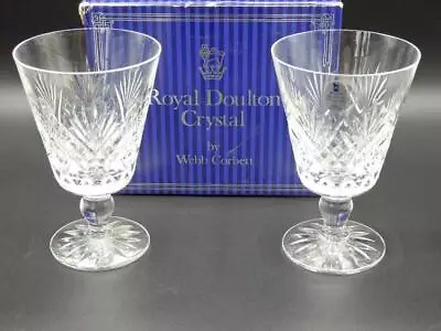 Buy PAIR Of Boxed ROYAL DOULTON JUNO  WINE GLASSES  5  Goblets (B) • 20£