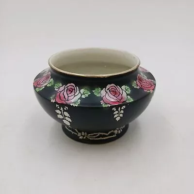 Buy Shelly Pottery 19th Century Pottery Pink Roses And Black Art Nouveau Style Vase • 12£