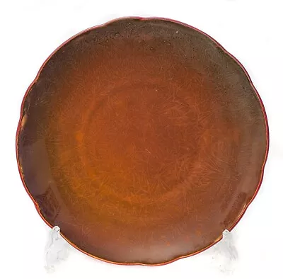 Buy Antique Bernard Moore Red Flambe & Crystalline Glaze Effect Art Pottery Plate • 125£