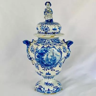 Buy 18thc Antique Nevers Rouen Mon Moustiers? French Faience / Delft Blue Vase / Jar • 250£
