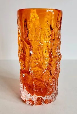 Buy Stunning Whitefriars Bark Vase - Tangerine - Geoffrey Baxter Textured Range • 95£