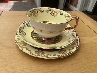 Buy Vintage Ashley Regency Design 22 KT Gold Bone China Cup, Saucer & Side Plate • 15£